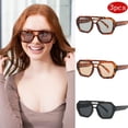 thumbnail image 1 of Lunettes de Randonnée 3 Pcs pour Femmes à Double Faisceau Irrégulier Anti-Lumière Simples Mode Motif Léopard Lunettes de Haute Qualité pour Extérieur, 1 of 5