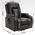 thumbnail image 3 of Infinite Position Up to 350 LBS Power Lift Recliner Chair for Elderly, Heavy Duty Motion Mechanism with 8-Point Vibration Massage and Lumbar Heating,, 3 of 5