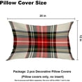 thumbnail image 5 of Scottish Tartan Throw Pillow Covers,Green Wool Plaid Symmetric Square Fashion Decorative Pillow Covers Digital Printing Blended Fabric for Couch Sofa Bed Invisible Zipper 12X20 in, 5 of 6