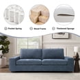 thumbnail image 2 of COSYJOY Living Room, Bedroom, 88.58"THREE Seater Sofa，Soft and Comfortable, Easy to Install, Detachable Sofa Mat and Cover(Blue), 2 of 10
