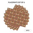 thumbnail image 3 of Placemats Set of 4 / 6, Owl Mandala Placemats for Dining Table Indoor/Outdoors Heat Resistant Washable Placemats 18" x 12", 3 of 8