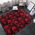 thumbnail image 3 of Red Skulls Shaggy Area Rug, Rugs for Living Room Bedroom Non Slip Door Mat Indoor Carpet Machine Washable Nursery Home Decor Floor Mats for Entryway 60x39in-#, 3 of 5