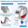 thumbnail image 2 of Uxcell 1 Pack Aluminum Foil Tape, 33 Ftx1.6inx2.4mil Heavy Duty HVAC Tape Metal Duct Tapes Heat Resistant Tape Insulation Tapes with Gloves for Air Ductwork, Dryer Vent, HVAC Sealing, 2 of 6