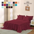 thumbnail image 2 of 100% Pima Cotton RV-King Size 4-PCs Sheet Set (Stripe, Burgundy) Fits 27-30â€ Deep Pocket, 600 Series Sateen Weave, 2 of 5