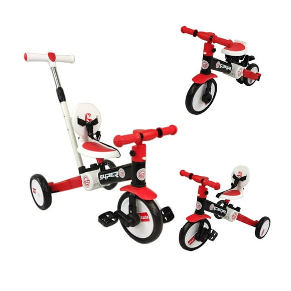 Triciclo Evolutivo The Baby Shop  4 en 1 Bicicleta de Equilibrio y Balance Rojo -
