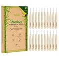 thumbnail image 1 of Cepillos interdentales Isshah, con mango de bambú biodegradable, 40 unidades, 1 of 9