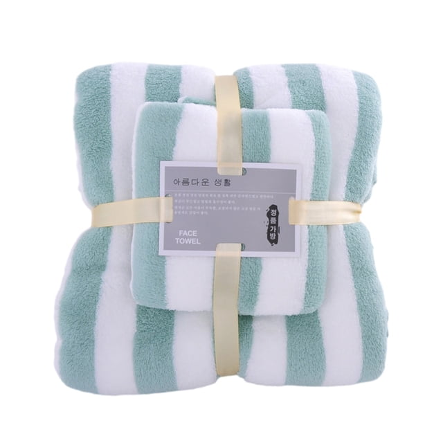 Toallas de baño absorbentes de terciopelo coral RBCKVXZ para adultos, juego de toallas de baño suaves y cómodas, muy absorbentes y suaves, para el hogar, en liquidación por menos de $5.