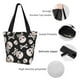 thumbnail image 4 of Balery black white Skull bone Bolsa de Hombro con Diseño, Bolsa Grande y Duradera, Bolsa Versátil para Compras, 4 of 6