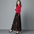 thumbnail image 2 of BUYISI Casual Floral Aline Skirt for Women with Pockets and High Waist Design Red XL, 2 of 8