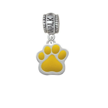 Large Yellow Paw - Walk With Jesus Charm Bead