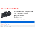thumbnail image 2 of Door Lock Actuator - Compatible with 2005 - 2007 Ford Freestyle 2006, 2 of 2
