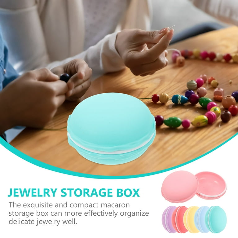 HEATSHAKING 6Pcs Pink Macaron Jewelry Box for Travel and Daily Use