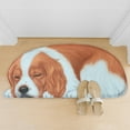 thumbnail image 3 of Hgallory Cute Dog Polyester Shower Bath Rug for Home Bathroom Toilet, Non-Slip Household Water Absorbent Quick Drying Floor Mats for Entrance Bedroom, Modern Home Decor, 1PC, 16"x34", D, 3 of 6