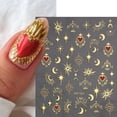 thumbnail image 2 of Pegatinas de corazón 3D para uñas, decoración del Día de San Valentín, estrellas bronceadoras doradas, Luna, deslizadores de uñas, calcomanías de mariposa para manicura, NTBTF-S Dengxun unisex, 2 of 2