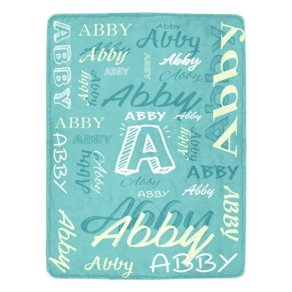 AISENIN Personalized Blankets and Throws Custom Blanket with Name for Adults and Kid for Women Men Customized Fleece Throw for Baby Girls and Boys
