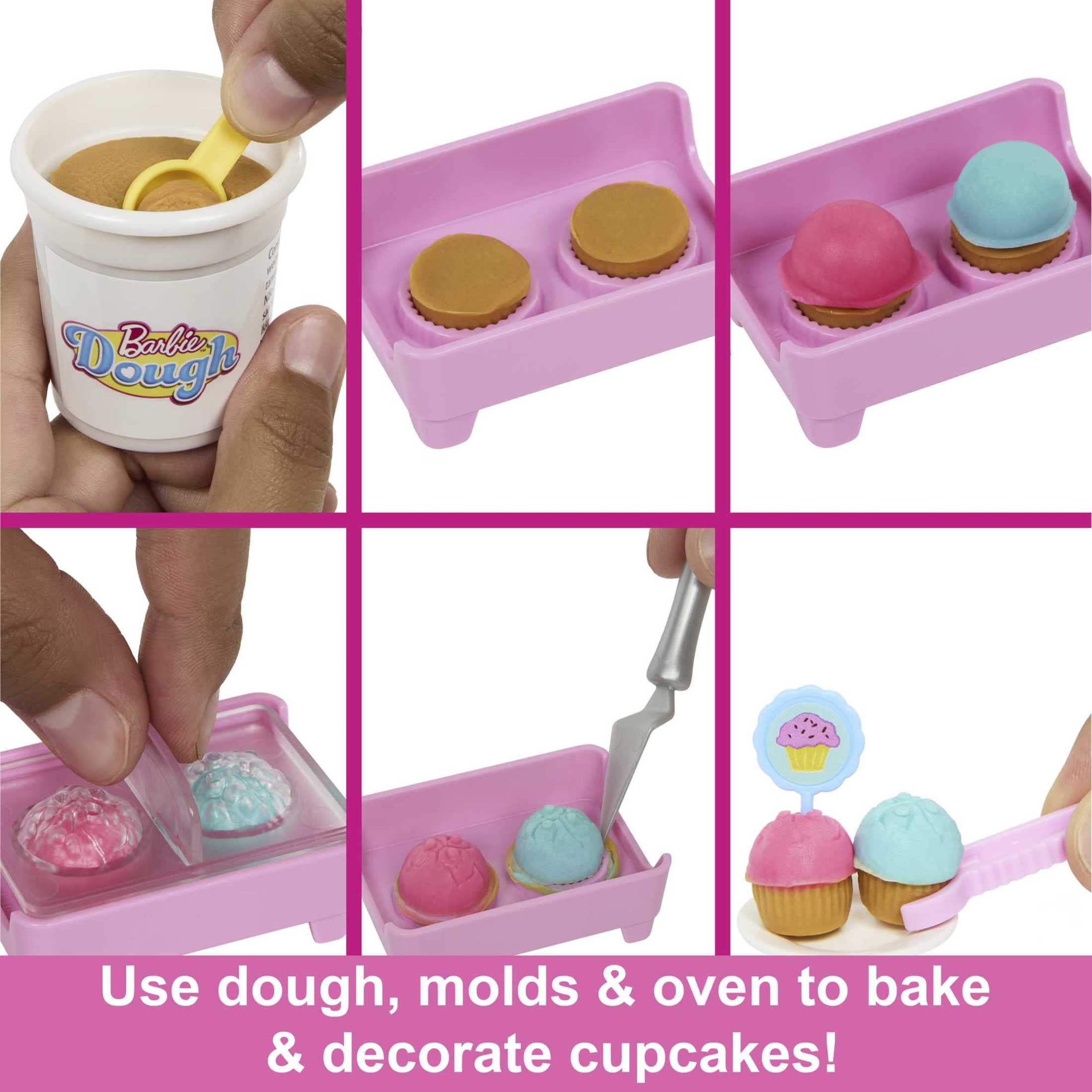 Barbie Doll and Accessories, “Malibu” Doll and 18 Pastry-Making Pieces, It Takes Two Cafe, Multicolor