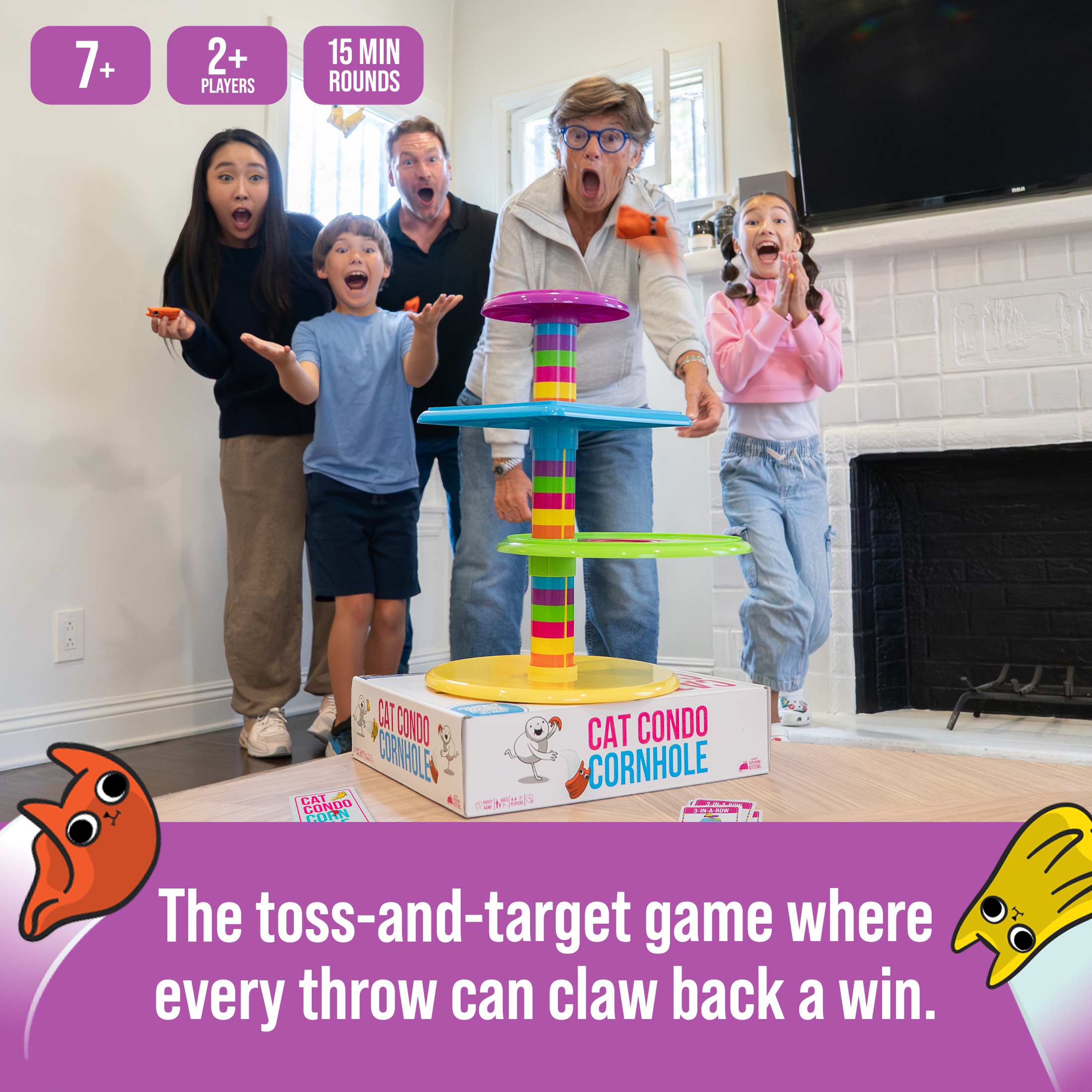 Exploding Kittens Cat Condo Cornhole Game Set photo 3