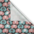 thumbnail image 6 of Ambesonne Cat Valance & Curtain, Kitten Portrait Heart, 55"x36", Sea Green Pale Pink, 6 of 6