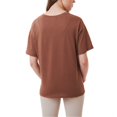 thumbnail image 3 of Ambar Women's No Way Printed Relaxed Fit T-Shirt, Brown,L - US, 3 of 3