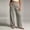 c01Gray, variant on Wide Leg Linen Pants for Women Loose Elastic Waist Drawstring Flowy Palazzo Trousers Fashion Solid Color Beach Vacation Clothes Gray M