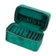 thumbnail image 2 of Caja para guardar pulseras, vitrina para joyas, organizador de mesa de cuero sintético de terciopelo. Verde negruzco, 2 of 9