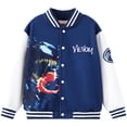 thumbnail image 1 of Chaqueta Disney Venom Varsity para niños de 12 a 13 años, color azul oscuro, 1 of 6