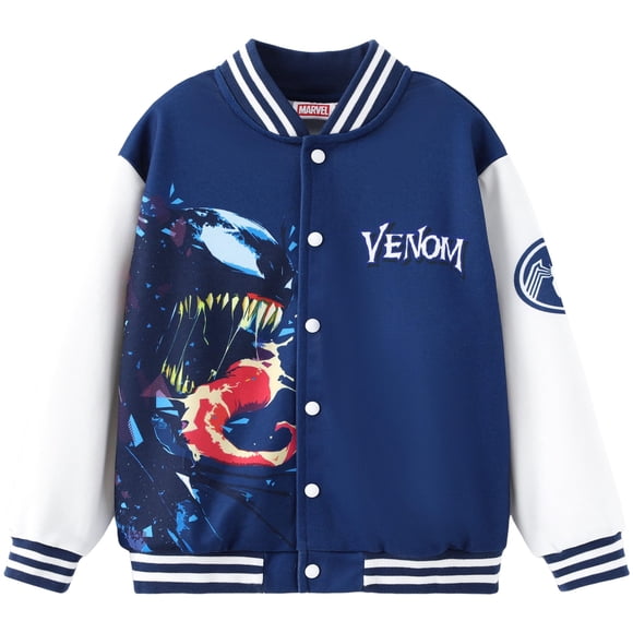 Chaqueta deportiva Disney Venom Spider-Man para niños de 8 a 9 años, azul
