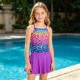 thumbnail image 4 of Lanbubble Girls Tankini Swimsuits Set Criss-Cross 2-Piece Bathing Suits Beach Swimwear 5-6 Years, 4 of 11