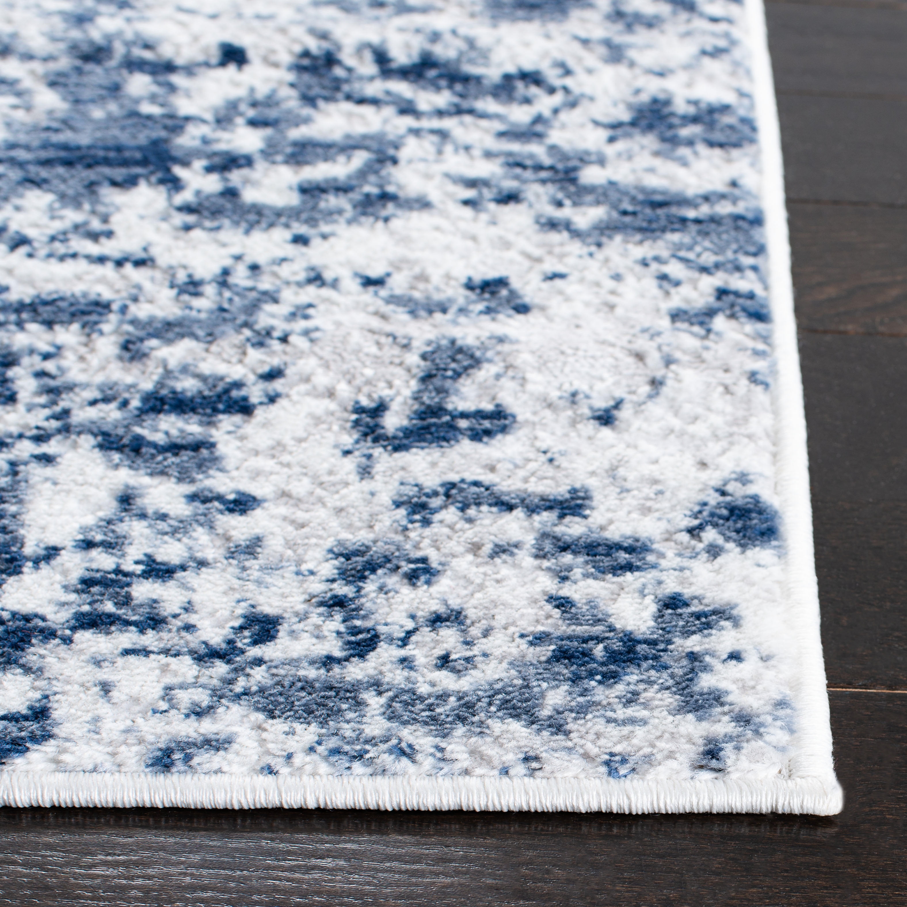 SAFAVIEH Amelia Alastar Abstract Distressed Area Rug, Navy/Gray, 10' x 14'