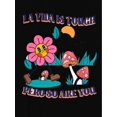thumbnail image 2 of Camiseta De Mujer Verano Ropa Informal Suelta Camiseta Básica De Moda Para La Calle DiariaWomen'S Casual Crew Neck Short Sleeve T-Shirt, Polyester Knit Fabric with Medium Stretch, Geometric Floral a, 2 of 6
