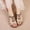 Beige, variant on Women Sandals Under $15, Xunlbb Women Large Bohemian Elastic Rhinestone Flower Roman Sandals(Black,Size:36)