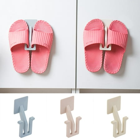 

Ruineng Shoes Rack Multi-use Sturdy Practical Keep Tidy Wall-mounted Bathroom Slipper Rack