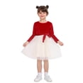 thumbnail image 2 of Girls Velvet Red Hipster Dress 2-9Years, 2 of 7