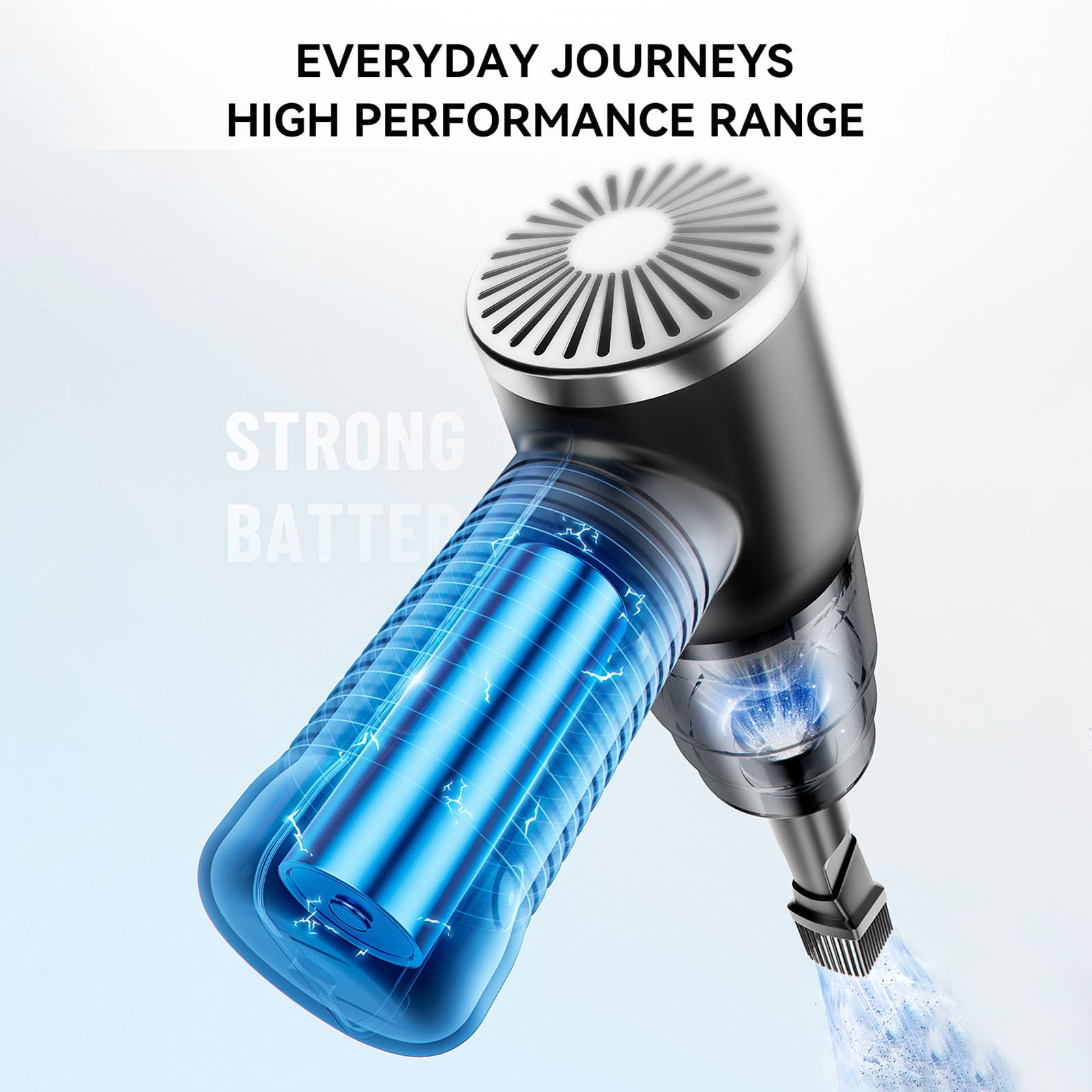 Wireless Car Vacuum Cleaner High Power Handheld Vacuum Cleaner,Brushless Motor Strong Suction Cleaning Device Fast Charging Multi Attachment Design,Deep Cleaning Dust Removal Car Vacuum Cleaner