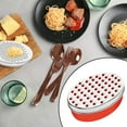 thumbnail image 4 of NOGIS Cheese Grater with storage bowl and Lid - Vegetable Shredder-Ginger Grinder for Garlic, Lemon& Chocolate with Cleaning Brush ,BPA Free(Red), 4 of 6