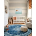 thumbnail image 5 of Unique Loom Bromley Collection Area Rug - Midnight (3' Round Navy Blue/Ivory), 5 of 6
