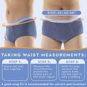 Wearever Mens Incontinence Underwear Washable Bladder Control Briefs, 3-Pack