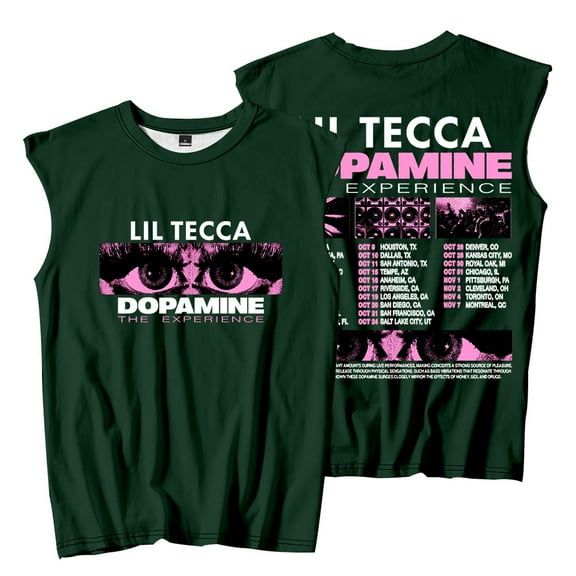 Lil Tecca The Dopamine Experience Tour Merch Sleeveless T-Shirts Women Men HipHop Tank Tops