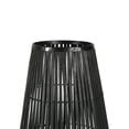 thumbnail image 2 of Decorative Drum Shaped Open Cage Bamboo Lantern, Large, Black, 2 of 6