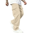 thumbnail image 2 of Evdexr Cargo Sweatpants Mens Baggy Drawstring Pants with Multiple Pockets Winter Fall Casual Work Joggers Wide Leg Straight Breathable Trousers 3XL, 2 of 8