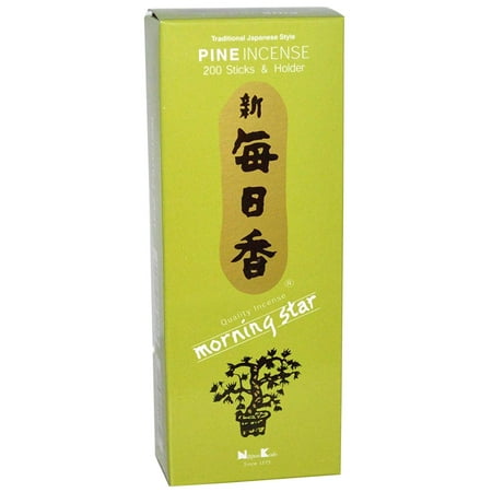 Incense ~ Pine ~ 200 Sticks and Holder,LIGHT GREENMorning star has been one of Nippon Kodo's best-selling products over the past 40 years. By Morning