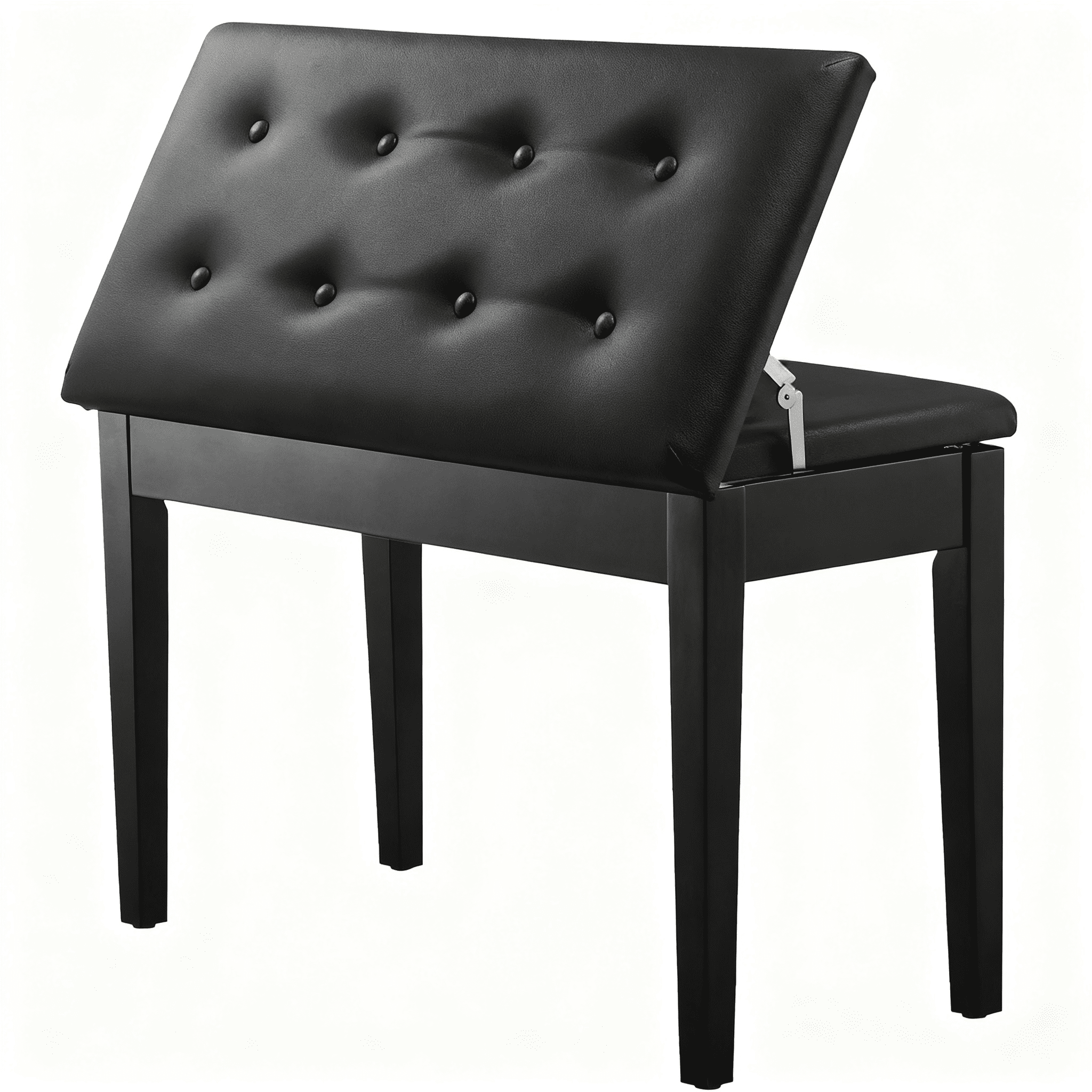 Piano Bench, Duet Keyboard Piano Chair with High-Density Padded Cushion, Storage Compartment for Music Books, Wooden Piano Bookcase Stool Seat, for Vanity and Living Room, 29.5" x 14" x 19"