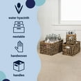 thumbnail image 6 of happimess Hayden Bohemian Cottage Hand-Woven Hyacinth Rectangular Nesting Baskets with Handles, Brown (Set of 3), BSK2012B-3SET, 6 of 7