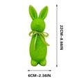 thumbnail image 3 of wowotier Easter Flocked Bunnies, Flocking Rabbit Figurines with Bow Ties, Adorable Spring Tabletop Ornaments for Home, Garden Decor, Bunnies Decoration for Easter Celebration (Green), 3 of 6