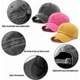 thumbnail image 3 of 3 Pack Washed Plain Vintage Baseball Cap Cotton Adjustable Twill Bulk Low Profile Classic Dad Hat for Men/Women, 3 of 10