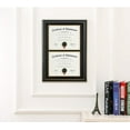 thumbnail image 4 of ELSKER&HOME Double Diploma Frame Wood-Made for Certificates&Diploma for Two 8.5x11 Inch with Mat, 4 of 7