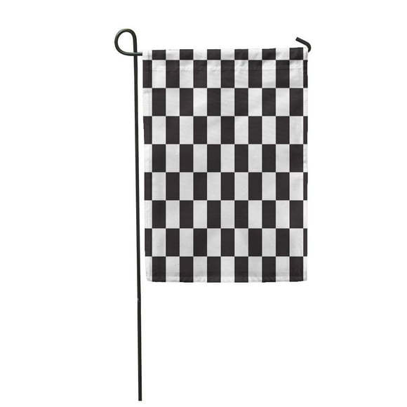 POGLIP Checker Black and White Racing Checkered Pattern Flag Race Garden Flag Decorative Flag House Banner 28x40 inch
