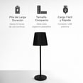 thumbnail image 3 of Ilios Innova | Lámpara de Mesa LED Minimalista Negra con Botón Táctil Superior, Diseño Moderno Recargable, Luz Decorativa para Sala, Recámara u Oficina, Estilo Funcional y Compacto, 3 of 9