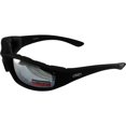 thumbnail image 3 of Global Vision Kickback Padded Motorcycle Sunglasses Black Frame + Mirror Lens, 3 of 5