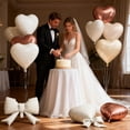 thumbnail image 3 of Set de Globos Kaefsros Corazón Marrón Crema con Moño 10 Piezas, 3 of 7